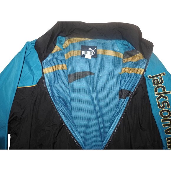 Vintage 90s Jacksonville Jaguars Puma Full Zip Lightweight Jacket Mens XL - Picture 5 of 9